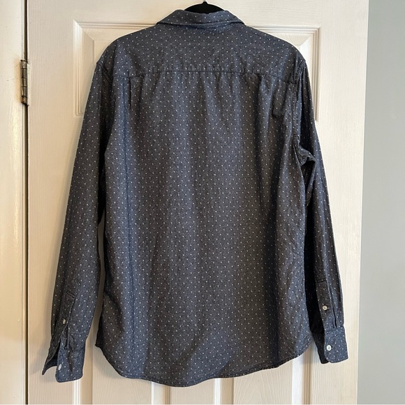 American Eagle Men's Classic Fit 100% cotton flannel Gray with white dots Large - Picture 2 of 6